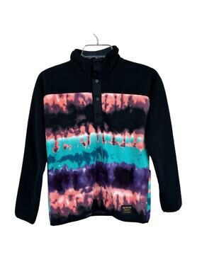 Burton Youth Medium Spark Pullover Fleece Jacket Multicolor Black Coat